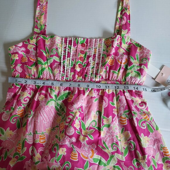 Vintage Lilly Pulitzer Y2K Umbrella Jungle Slathouse Rock Mini Dress Size 10 - Picture 8 of 11